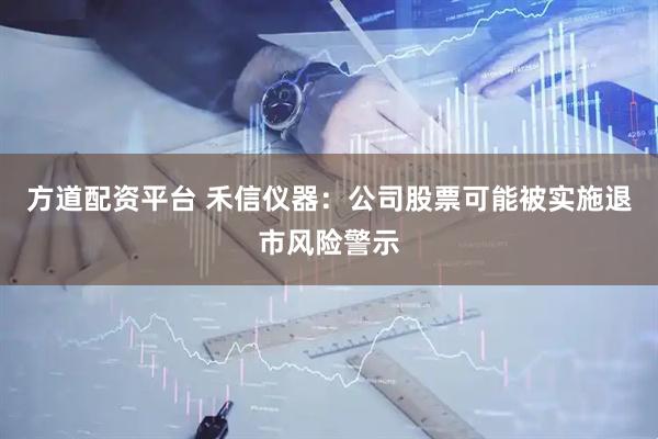 方道配资平台 禾信仪器：公司股票可能被实施退市风险警示