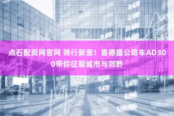 点石配资网官网 骑行新宠！喜德盛公路车AD300带你征服城市与郊野